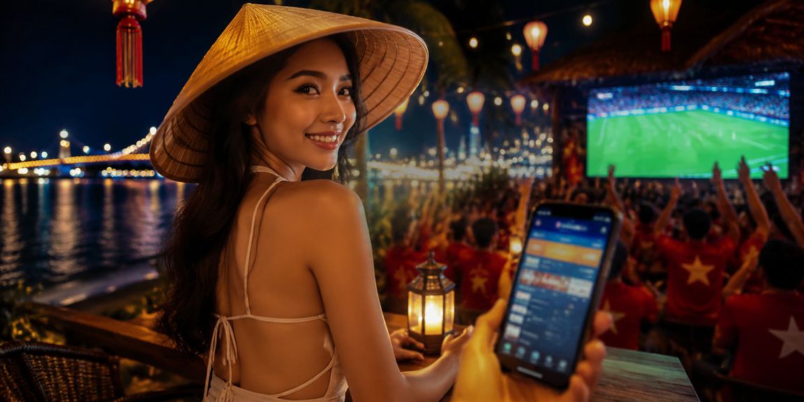 Người chơi vùng Mekong đăng ký tài khoản nhận thưởng VIP với nón lá truyền thống